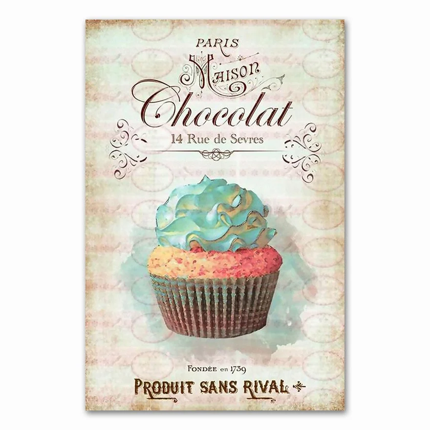 Nordic Decoration Home Posters Kitchen Restaurant Dessert Bread Canvas Painting Wall Art Picture For Living Room Decor No Framed