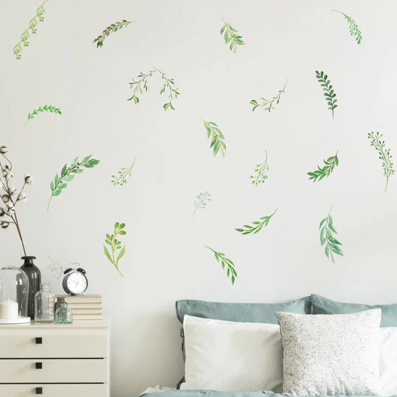 stickers muraux vinilo decorativo pared Idyllic plants wand aufkleber wall stickers bedroom naklejki na sciane dla dzieci