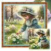 Cute Girl-11CT Stamped Cross Stitch 40*40cm/15.75*15.75in tapestrymarket
