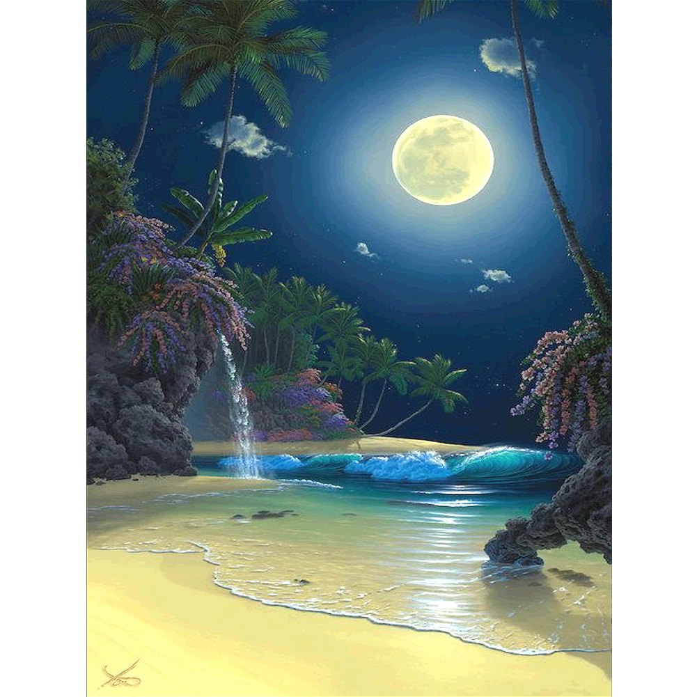 

Moon Bay - Round Drill Diamond Painting - 35*45CM, 501 Original