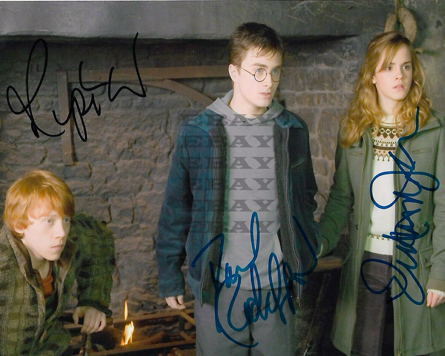 Harry Potter Radcliffe Watson Grint Autographed Signed 8x10 Photo Poster painting Reprint