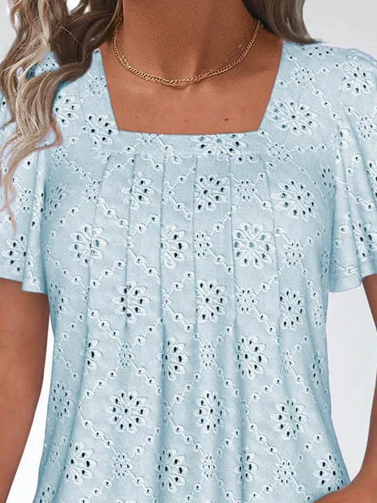 Women Half Sleeve V-neck Solid Color Dress