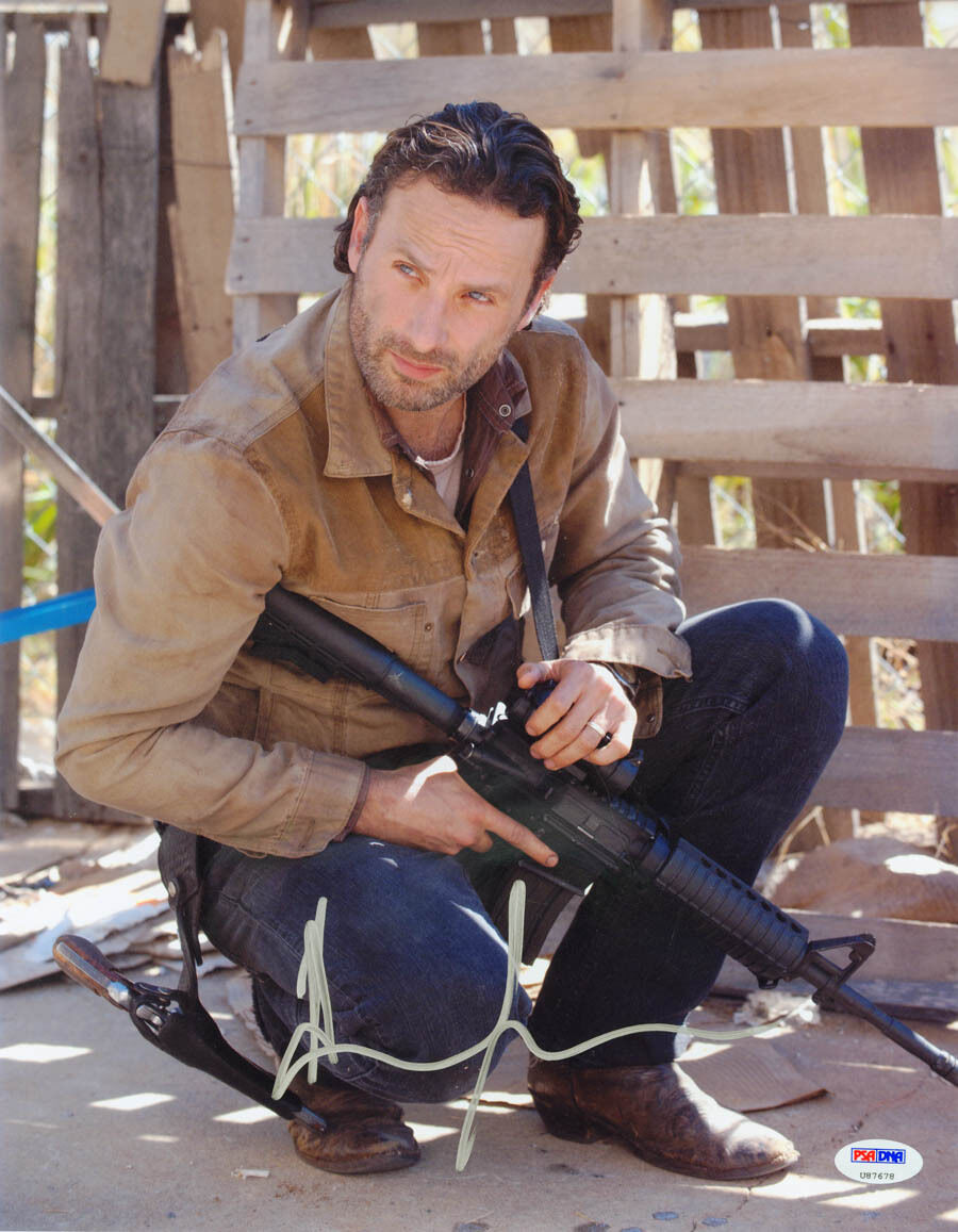 Andrew Lincoln SIGNED 11x14 Photo Poster painting Rick Grimes Walking Dead PSA/DNA AUTOGRAPHED