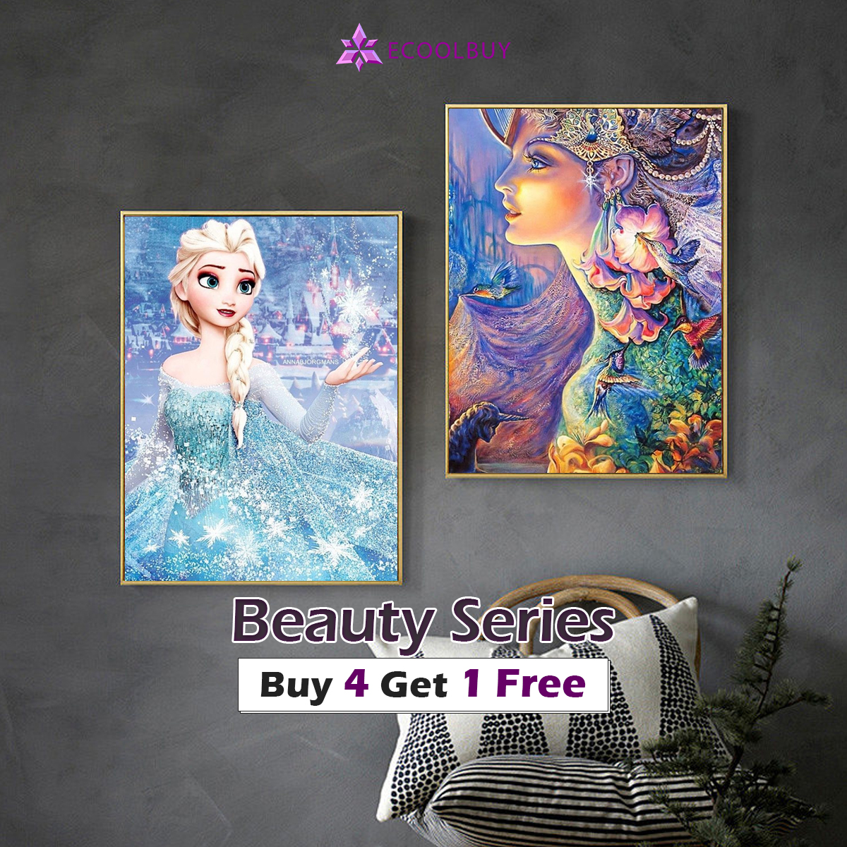 Ecoolbuy | Diamond Painting Kits all Buy 4 Get 1 Free for 20,000+ Kits