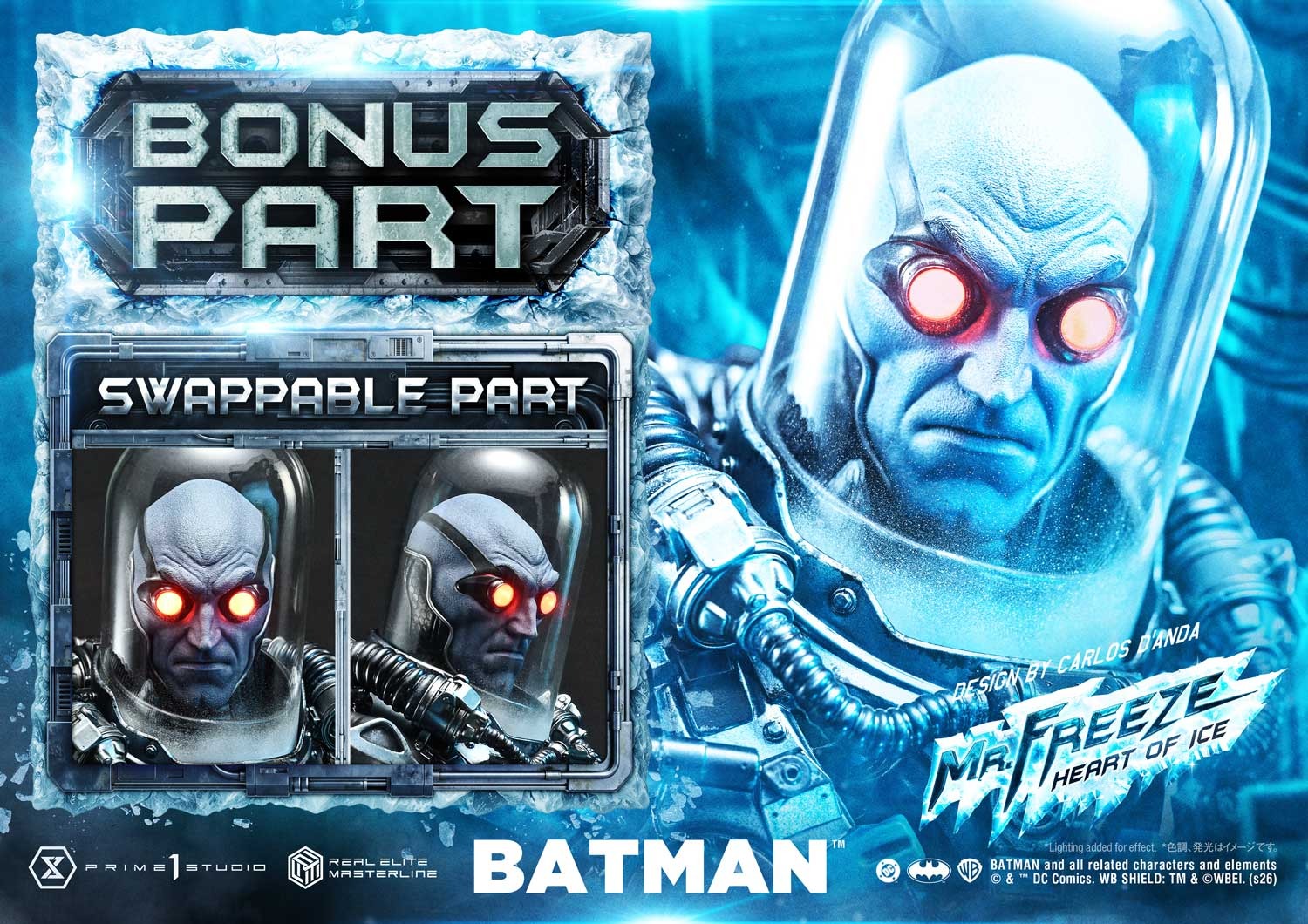 Prime 1 Studio - Real Elite Masterline Batman (Comics) Mr. Freeze Heart of Ice (Design by Carlos D'Anda) REMDC-05 REMDC-05DX REMDC-05DXS (Licensed)-