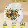 SweetBees and Flowers Diamond Painting Tissue Box 7.48x5.12Inch Diamond Art Tissue Box 5D Diamond Art Tissue Cover for Kitchen Restaurant Bar Office Parties