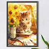uk.everydayedeals (Limited Stock)Diamond Painting - Full Round - Cat Looking at Painting(40*60cm)