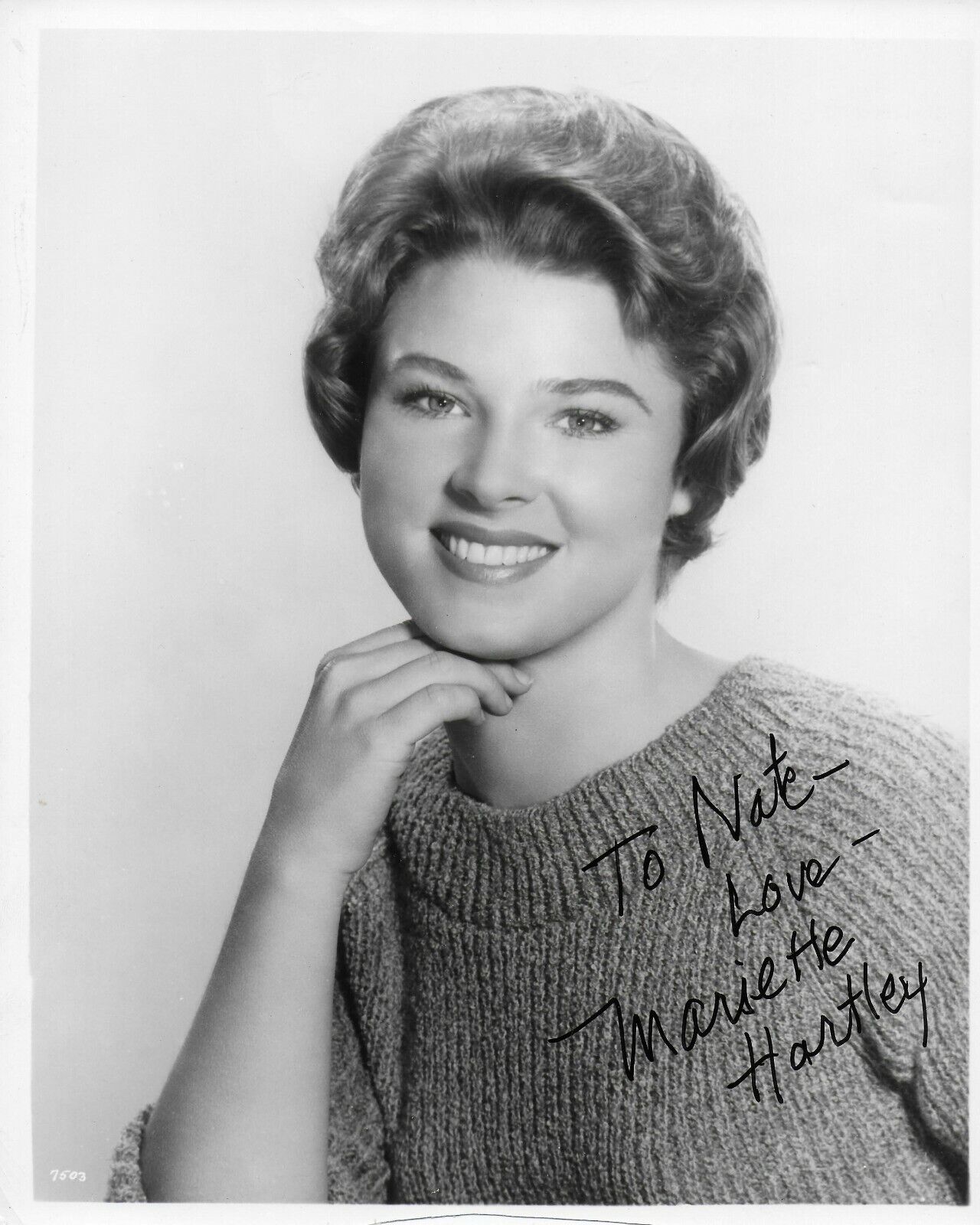 Mariette Hartley Vintage 8X10 Photo Poster painting (Signature personalized to Nate)