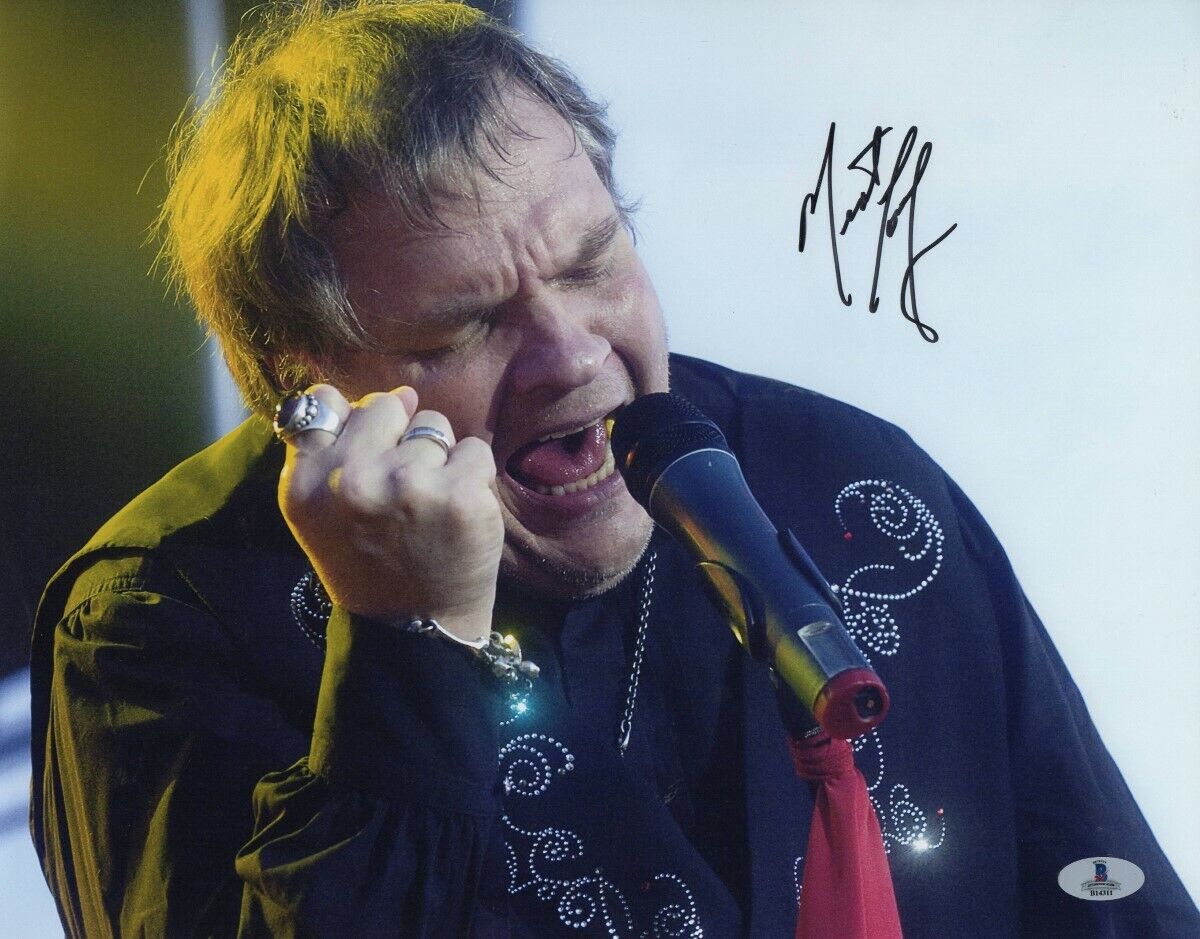 Meat Loaf Signed Autographed 11X14 Photo Poster painting Singing on Stage BAS B14311