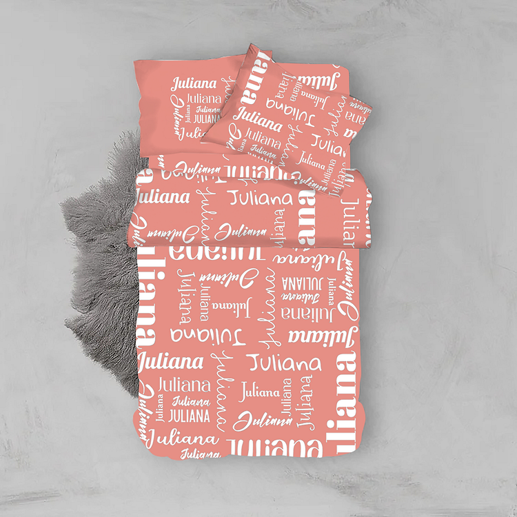 BlanketCute-Personalized Lovely Bedroom Bedding Set with Your Kid's Name | 02