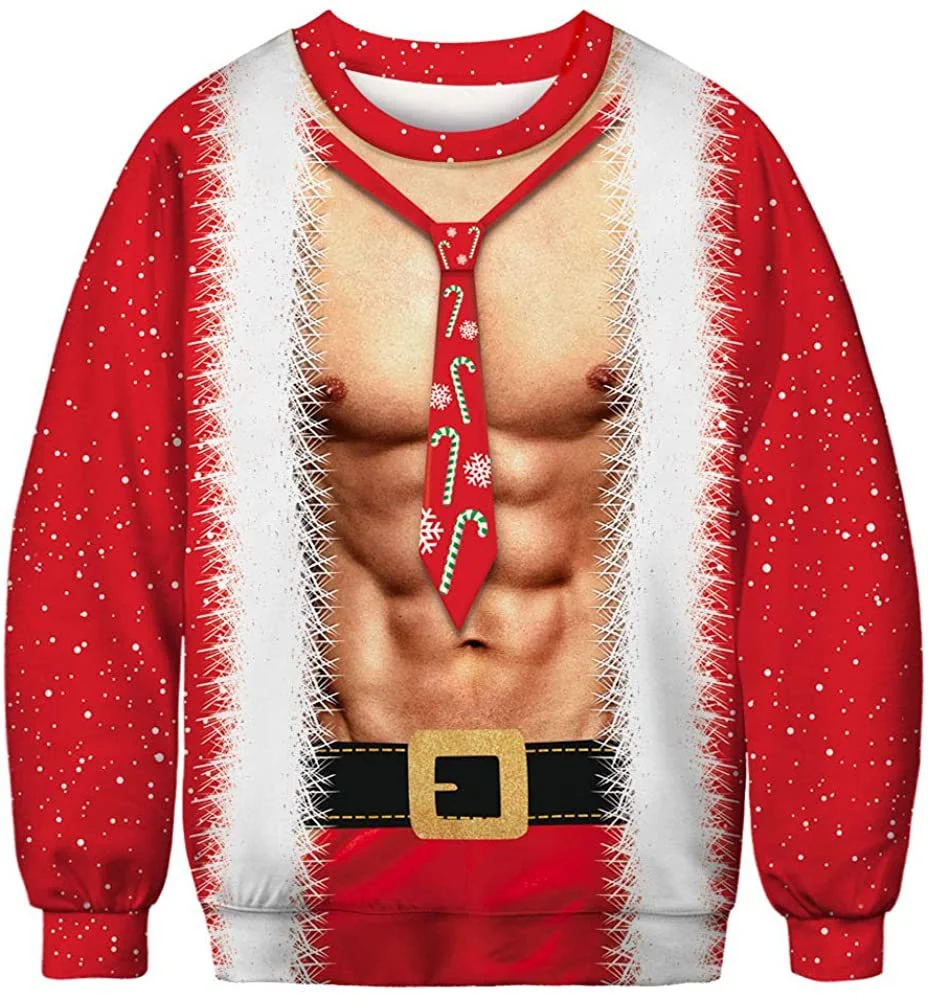Unisex 3D Fun Spoof Printed Christmas Sweatshirt / DarkAcademias /Darkacademias