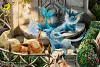 Anniversary Eevee Family Garden Scene - Pokemon Resin Statue - Moon Shadow Studios