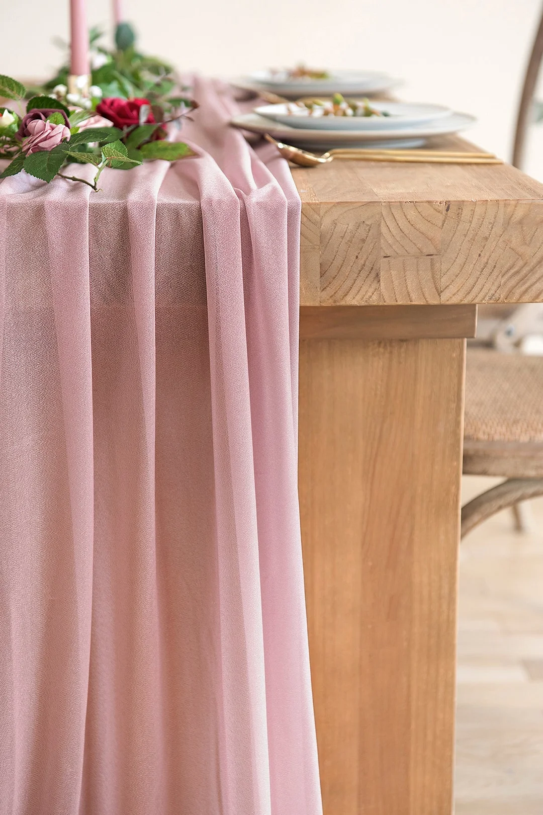 Romantic Sheer Table Runner 29" w x 10ft/14ft - 13 Colors