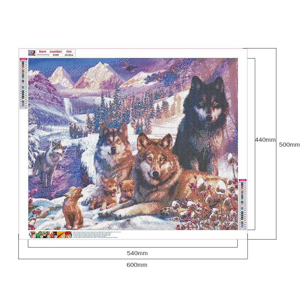 Diamond Painting - Full Round Drill - Wolf(Canvas|60*50cm)