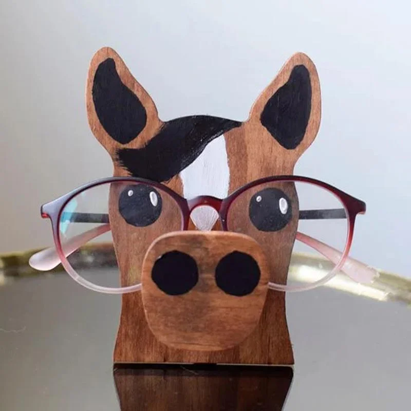 VigorDaily Handmade Glasses Stand Lovely Horse