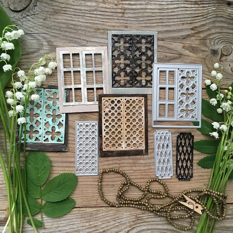 Piggy Craft metal cutting dies cut die mold Window door number circle Scrapbook paper craft knife mould blade punch stencils