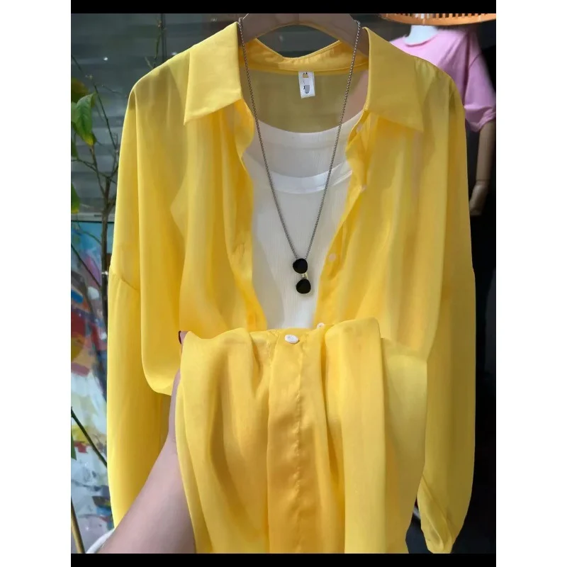 Uveng Uveng New Fashion Clothes Beaded Sunscreen Women Loose Lantern Sleeve Shirt Senior High-End