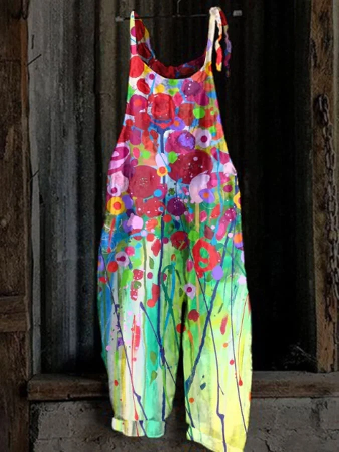 Women's Casual Floral Print Jumpsuit
