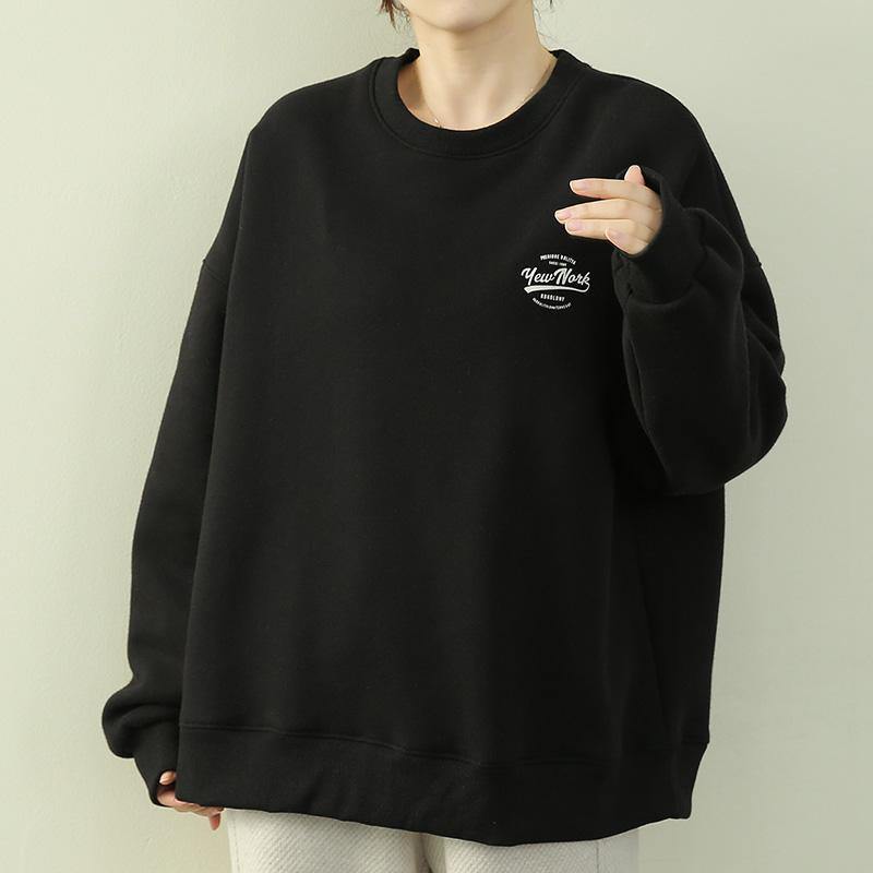 VCSHOES o neck thick clothes For Women black Letter top