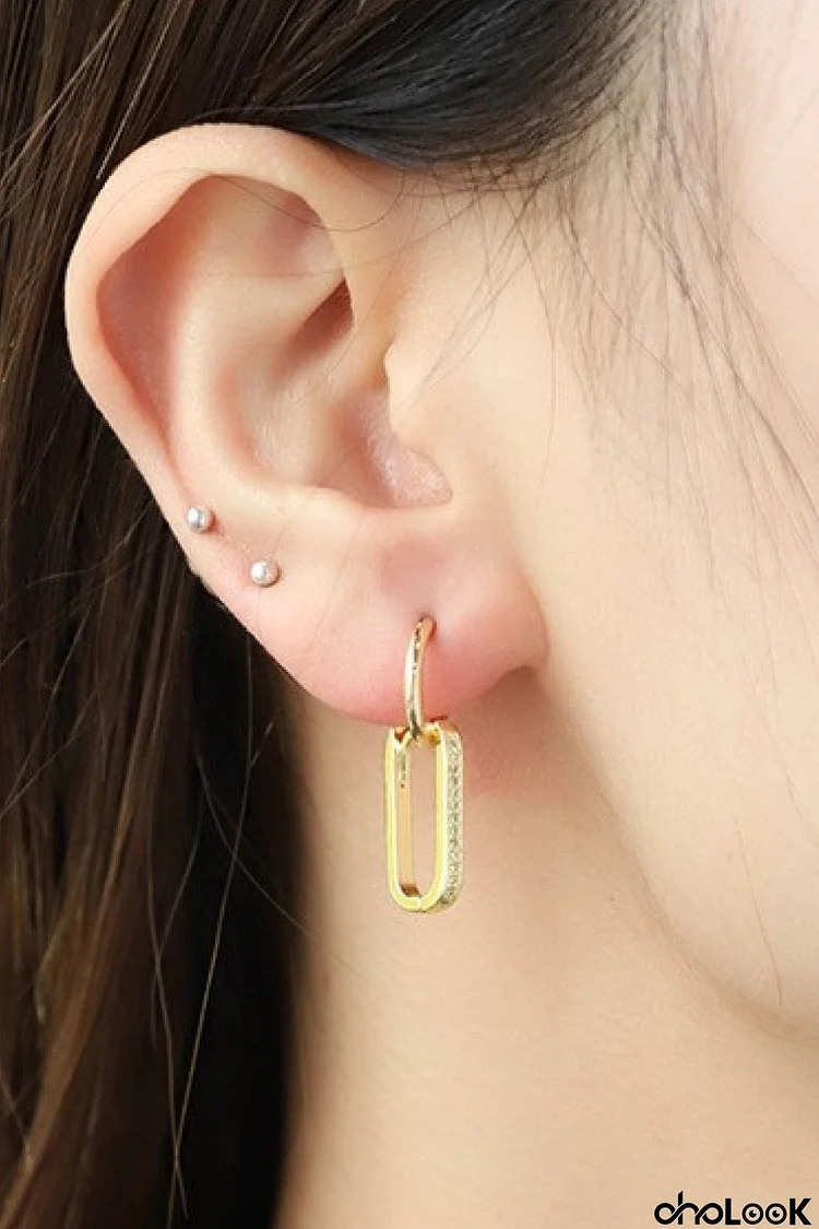 Geometric Copper Earrings