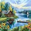 Diamond Painting-DIY Full Round Drill LAKE(40*40 CM)
