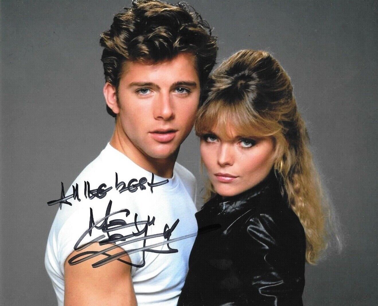 * MAXWELL CAULFIELD * signed 8x10 Photo Poster painting * GREASE 2 * COA * 1