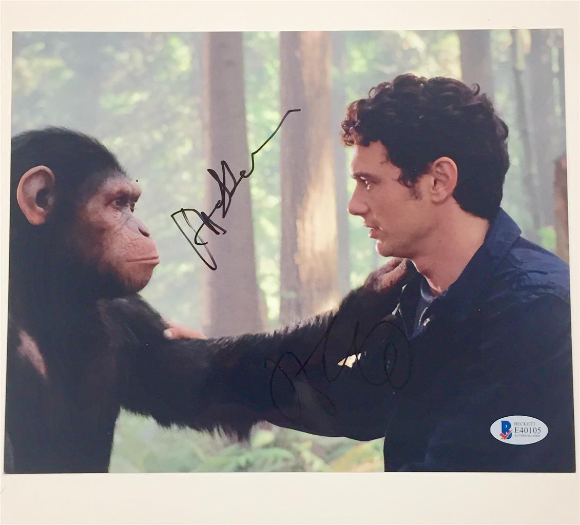 Planet of the Apes ANDY SERKIS & JAMES FRANCO Signed 8x10 Photo Poster painting ~Beckett BAS COA