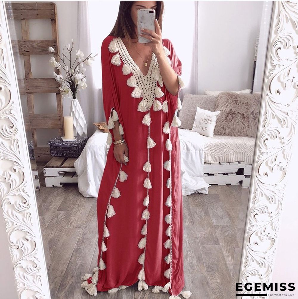 Large Gown V-neck Evening Dress Dress | EGEMISS