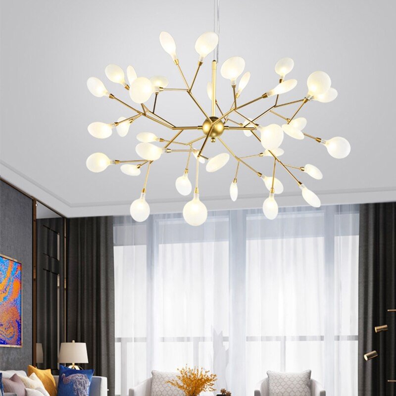 Nordic Design chandelier lighting Industrial Hanging lamp Master Bedroom lustre for Art Shop Tiffany Style lampShades luminaria