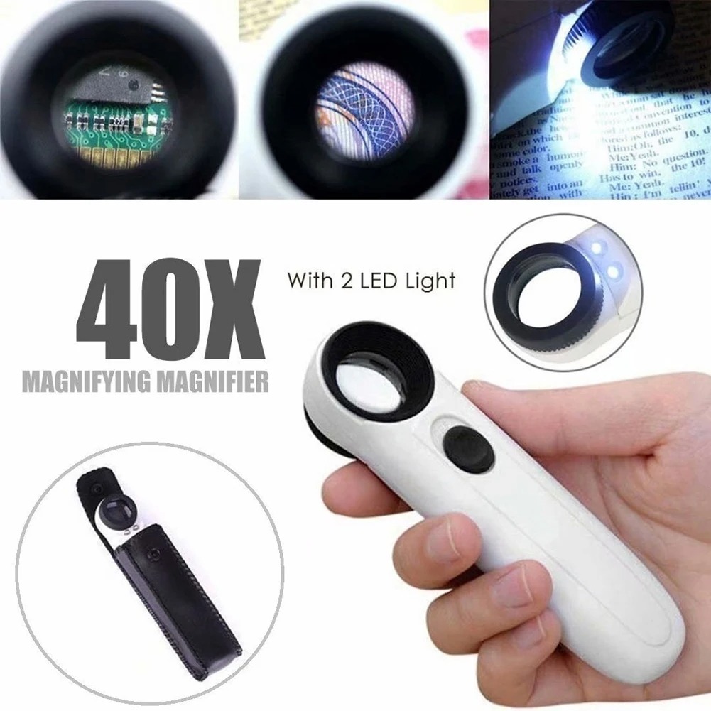 Likron Watches 40x LED Illuminated Handheld Magnifier Loupe