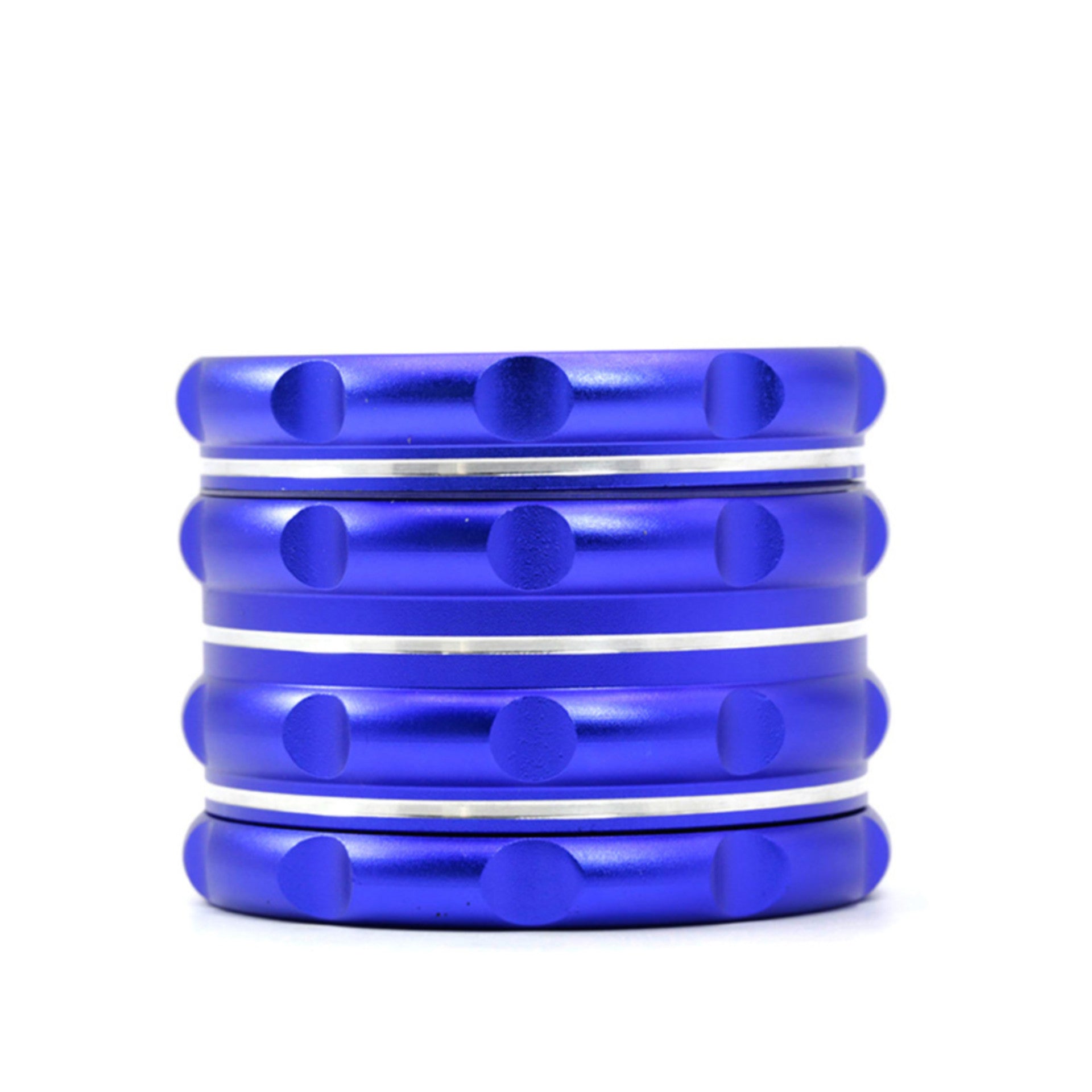 Snap-On 4 Layer Built-In Mesh Aluminum Alloy 63MM Herb Grinder-Blue