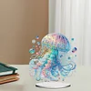(US Local)Acrylic Special Shape Jellyfish Diamond Painting Desktop Decor Kit