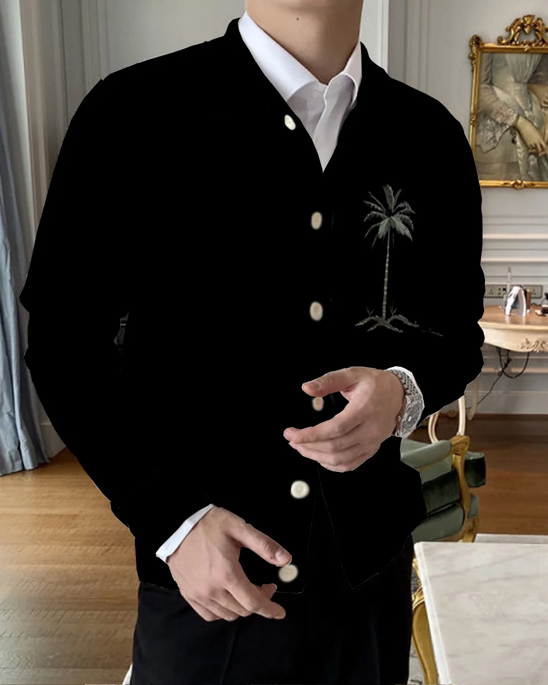 Men's Lapel Knitted Sweater Cardigan 6d84