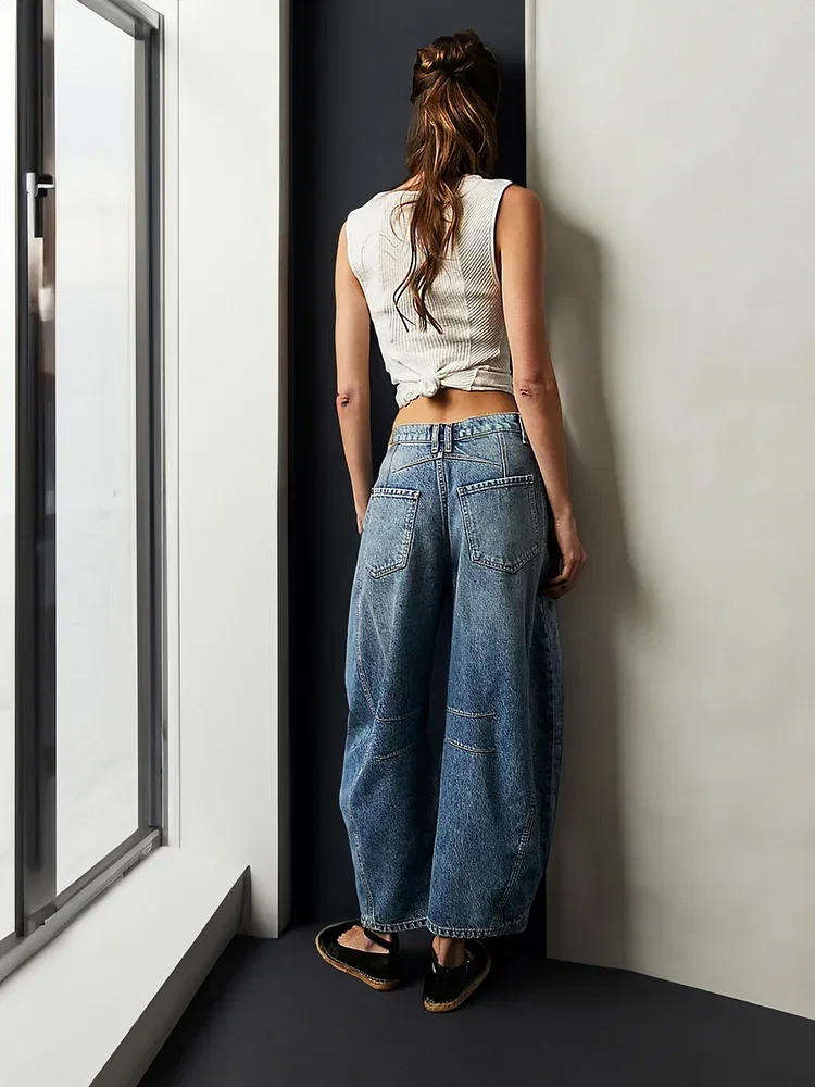 🔥Mid-Rise Barrel Jeans (Buy 2 Free Shipping)