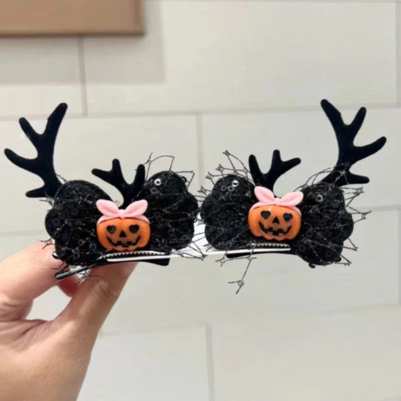 Halloween Retro Unisex Pumpkin Skull Ghost Plastic Hair Clip