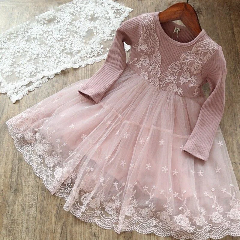 Kids Dresses For Girls  Dress Tulle lace Girl Princess Dress Kids Spring Clothes Vestidos Toddler Girl Kid Clothes