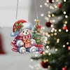DIY Christmas Bear Acrylic Special Shape Diamond Painting Hanging Pendant