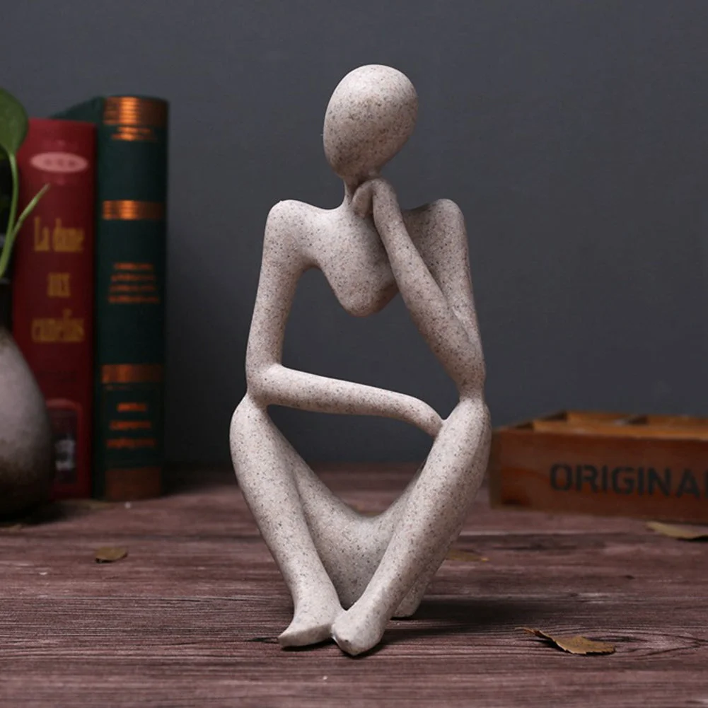 Abstract Thinker Sculpture, European Style