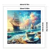 Coffee Sailboat-11CT Stamped Cross Stitch 40*40cm/15.75*15.75in tapestrymarket