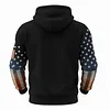 Men's Vintage 250th Anniversary American Flag Print Pocket Hoodie by Inlyline