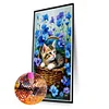 Diamond Painting-DIY Full Round Drill Flower Cat(70*40 CM)