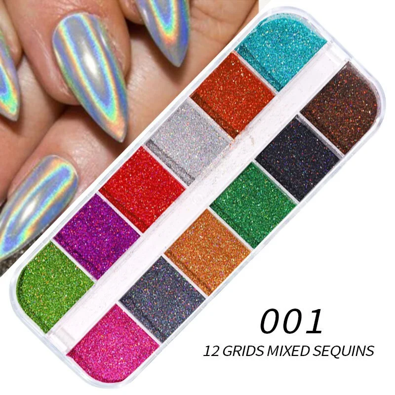 Hot Sale iridescent Nail Powders iridescent shiny Nail Glitters Dust Decorations For Nail Art chrome Pigment DIY Accessories