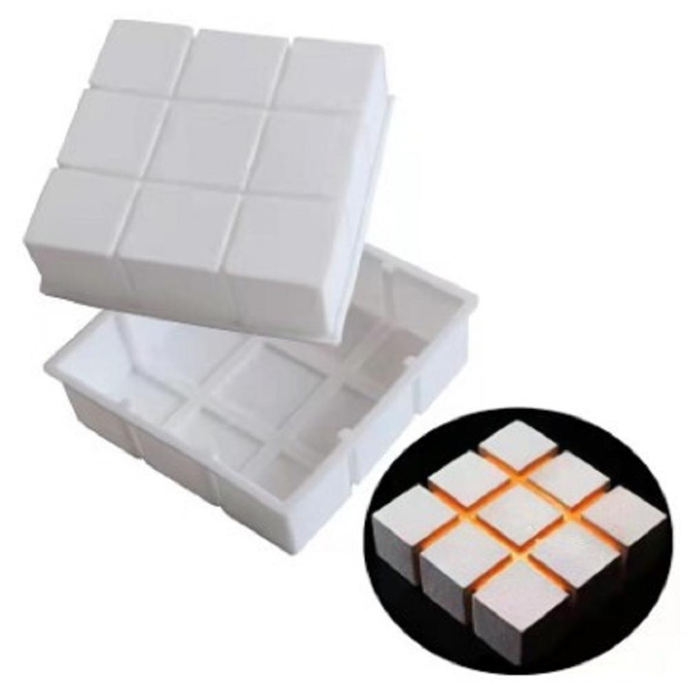 

Square nine palace mousse silicone cake mold, 501 Original