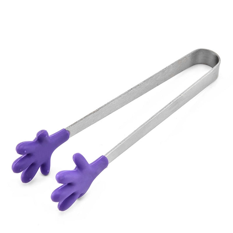 Casual Cute Solid Color 430 Handle Silica Gel Food Tongs 1 Piece