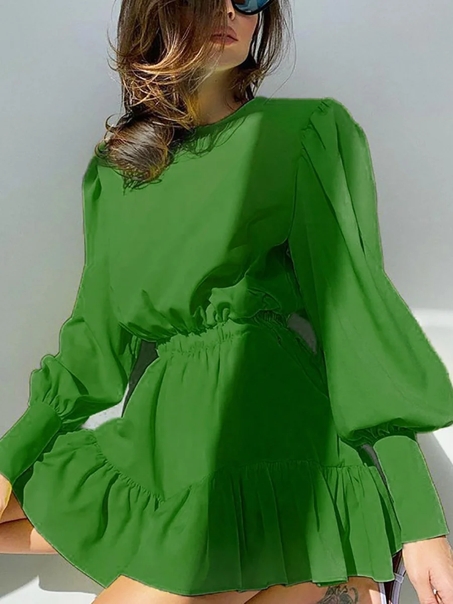 Vintage Balloon Sleeve Dress