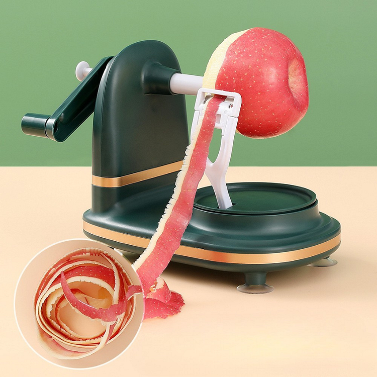 Pelador de frutas giratorio: Pela de manera uniforme y fina