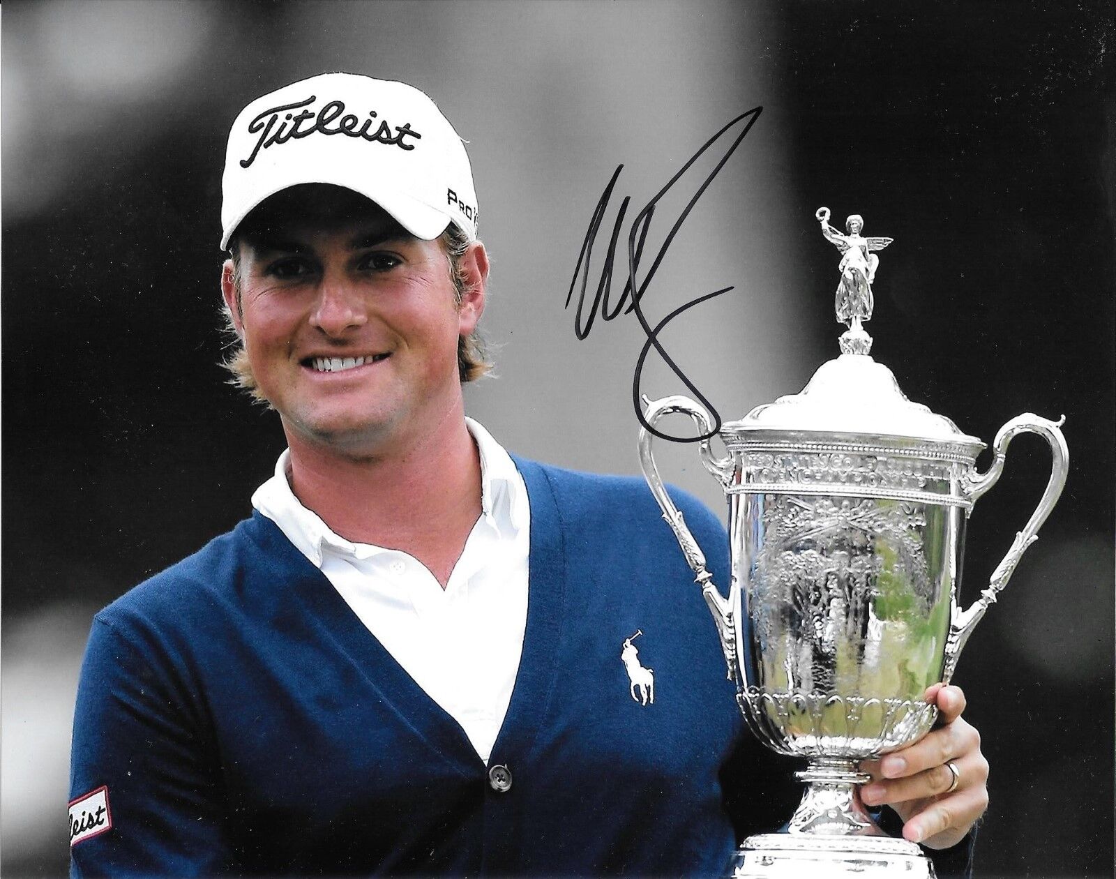 2012 U.S. OPEN CHAMP WEBB SIMPSON HAND SIGNED 8X10 Photo Poster painting W/COA