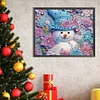 >SALE<5D DIY Partial Special Shaped Drill Diamond Painting Snowman-Purple Decor40x50cm