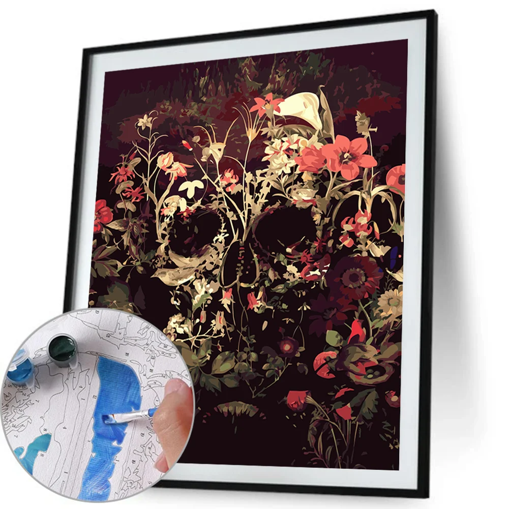 Flower Skull - Paint By Number(40*50cm)