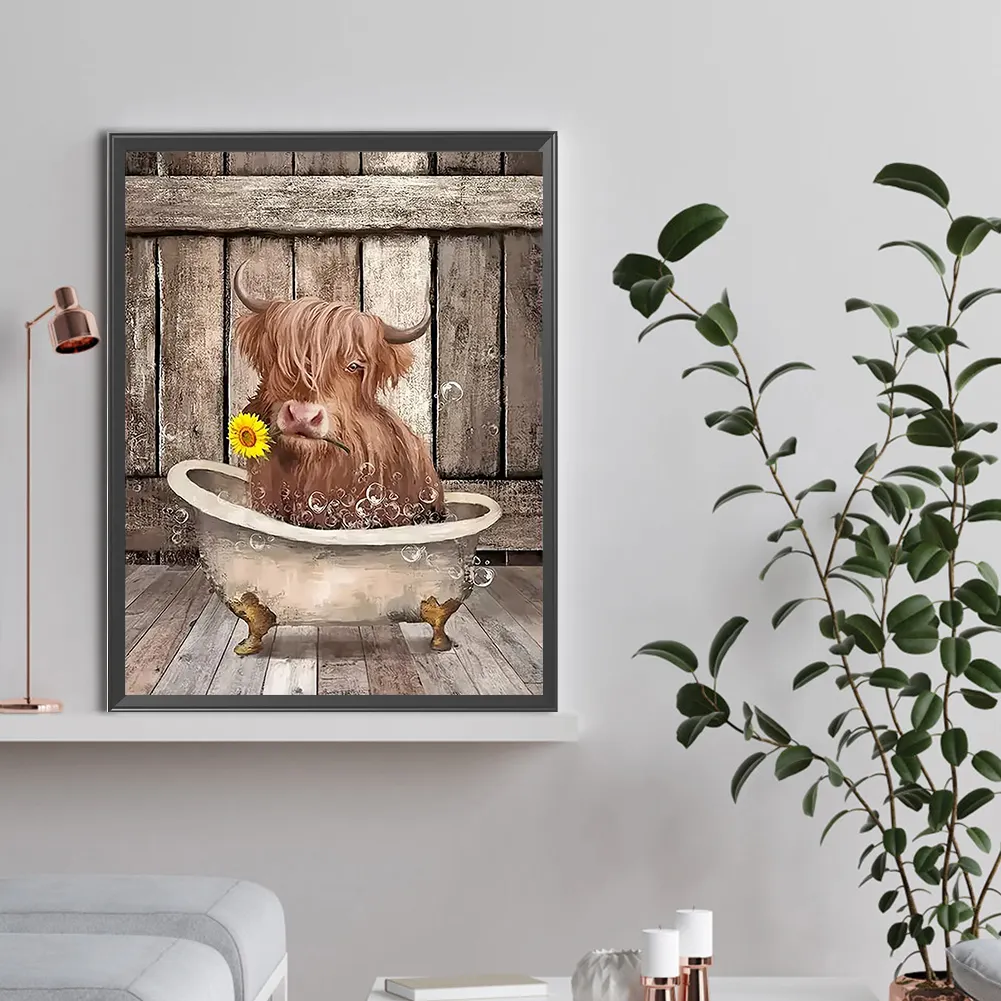 Diamond Painting - Full Round Drill - Bathtub Yak(Canvas|30*40cm)